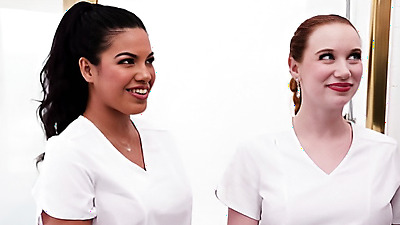 NURU MASSAGE - Two Masseuses Madison Morgan And Maya Farrell Battle To Give The Best Massage EVER!