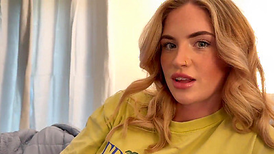 "OMG Step Sis Quit Playing with your Pussy, I Only Wanted to Watch A Movie"