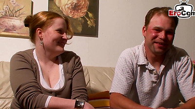 German wife casting for cheating with stranger man