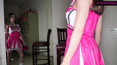 Cheerleader Stripper Drains Her Clients Pole In The VIP