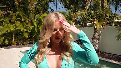 Lucky stepson gets to massage his hot stepmom's insane body under the sun!