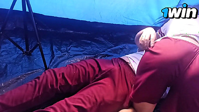 STUDENTS FUCKING IN THE TENT, student fucking on the excursion!!