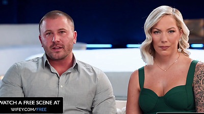 WIFEY Blonde Hotwife Candice Holds Hubby's Hand While Taking A Monster BBC