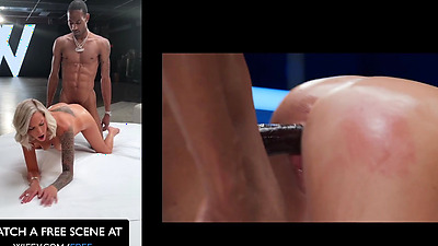 WIFEY Blonde Hotwife Candice Holds Hubby's Hand While Taking A Monster BBC