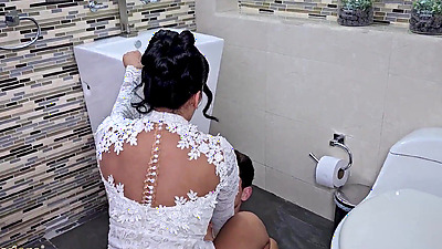 The Martix Wedding Chapter IV - Mariana Fucks the Priest in a Bathroom After Getting Married