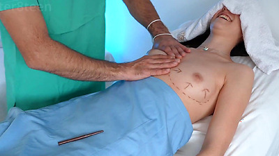 boob surgery: curious doctor cums inside patient's pussy