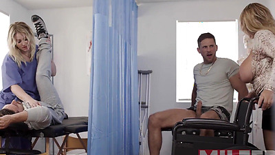 Hot Mature step Mom Fucks Another Patient While her step Son is in Treatment