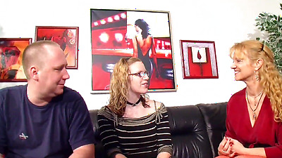 GERMAN UGLY TEACH TO FUCK BY MATURE STEP MOM IN THREEWAY