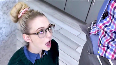 FamilyStrike - Cute Tiny Blonde Teen Stepdaughter Lets Jealous Big Shaft Stepdad Family Sex Her In The Kitchen - Lily Larimar, Johnny Castle