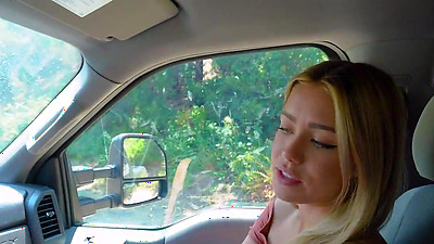 DadCrush - Blonde Teen (AlinaLopez) Blows Stepdad In Car