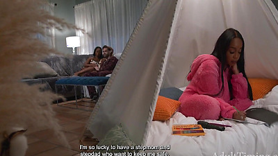 Busty Ebony stepDaughter Had Tits Wifey Did Not...