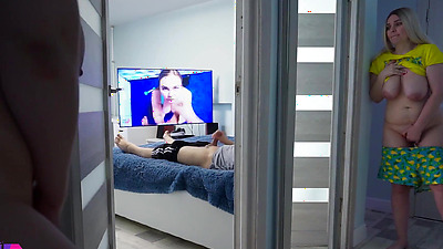 Stepdaughter spying on stepdad part 2