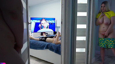 Stepdaughter spying on stepdad part 2