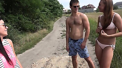 Czech Couple Public Swing - Eveline Dellai