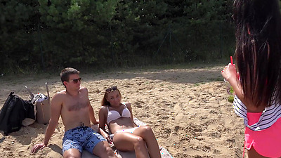 Czech Couple Public Swing - Eveline Dellai