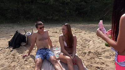 Czech Couple Public Swing - Eveline Dellai