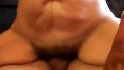 Mature hairy bitch doing a great reverse cowgirl