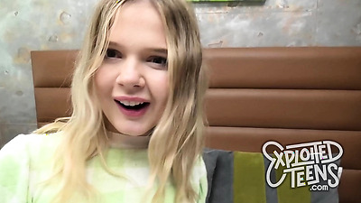 This blonde teen cocksucker stars in this casting porn