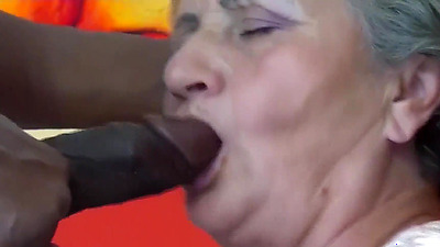 8<censored>s old chubby hairy bush granny enjoys her first big black dick interracial fuck lesson