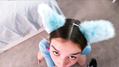 Tiny Teen Step Daughter & Her Big Penis Step Dad Family Sex Creamy Orgasm In Her Bedroom POV