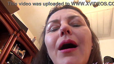 Your 55yo Mature Hairy Step-Aunt Joana massages you and Jacks you Off (POV Experience)