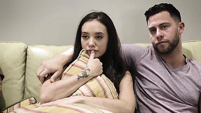 Young stepsister double fucked by her two stepbros