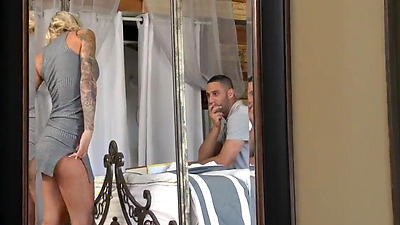 MILF stepmom with a tight body cheating on her husband