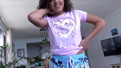 Ebony Little Step Sister Cums On Step Brother's Penis