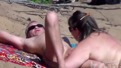 voyeur blowjob on a nudist beach
