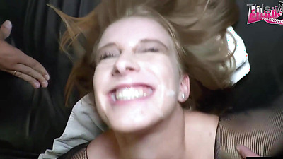 German sperm group sex party without condoms in the swinger club