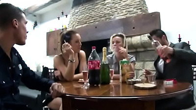 Swingers night with two couples in loves with hard double penetration MF200563 1