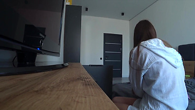 Real Cheating. Wife Cheating on Husband with Neighbor in the Morning. Amateur Taboo