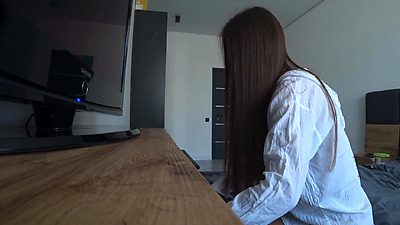 Real Cheating. Wife Cheating on Husband with Neighbor in the Morning. Amateur Taboo