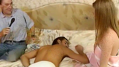 Weird Spanish TV show, hot anal and regular sex though, cute chick, nice cumshot