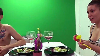 From TV to FAKings: Dinner Orgy with everyone fucking
