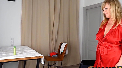 SHAME4K. Guy understands what mature needs when she opens her red robe
