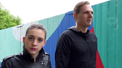 GERMAN SCOUT - SKINNY TEEN CHEAT BOYFRIEND FOR CASH IN REAL PUBLIC CASTING WITH BUTT FUCK