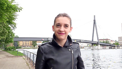 GERMAN SCOUT - SKINNY TEEN CHEAT BOYFRIEND FOR CASH IN REAL PUBLIC CASTING WITH BUTT FUCK