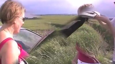 32HH housewife CurvyClaire gets fucked on bonnet of her car