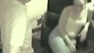 Hot office scene flicked by security cam!