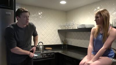 Step-Sister Missed her Big Brother's Cock and Begs for his Cum