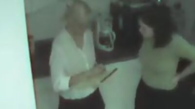 Blonde secretary wasted and filmed by security cam!