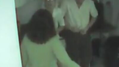 Blonde secretary wasted and filmed by security cam!