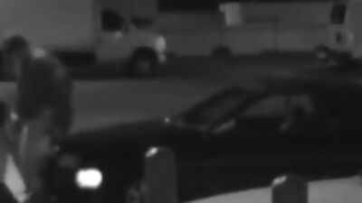 Gag inducing blowjob at the parking lot!