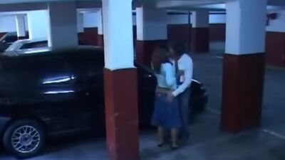 Security cam in the garage filming dirty fuck!