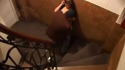 Head job and endvill kip on the stairs!