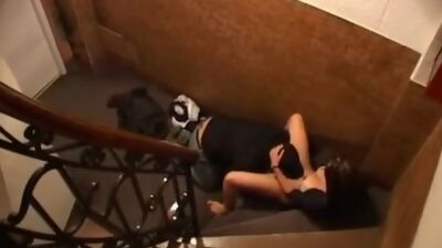 Head job and endvill kip on the stairs!