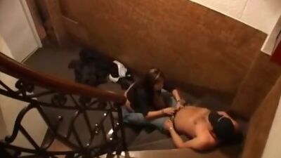 Head job and endvill kip on the stairs!