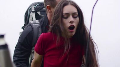 Sexy chick waits for help and a bright orgasm in doggy style