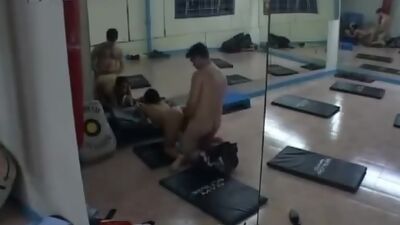 Aerobics coach playing with her client!